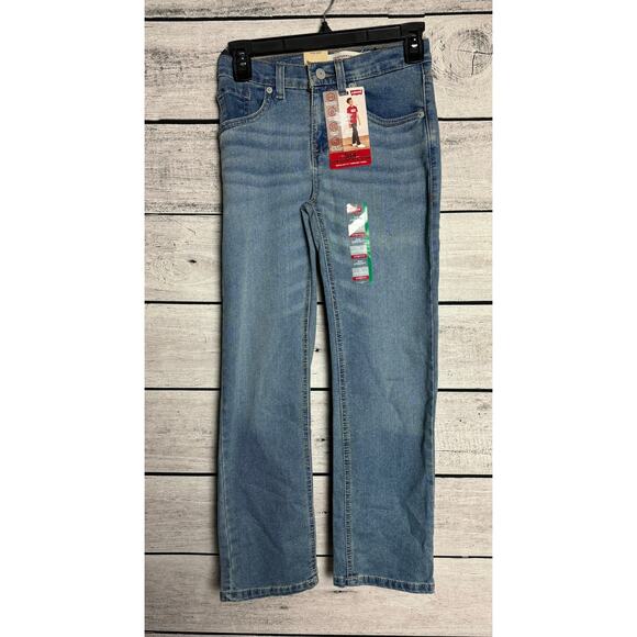 NWT Boys Levi's 514 Straight Fit Light Wash Denim Jeans - Size 10 - Picture 1 of 3